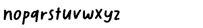 Markerist Rough Font LOWERCASE