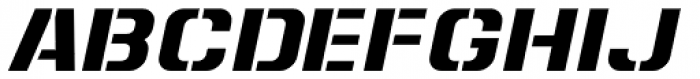 Marketing Stencil Oblique Font LOWERCASE