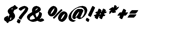 Markflat Extra Bold Italic Font OTHER CHARS
