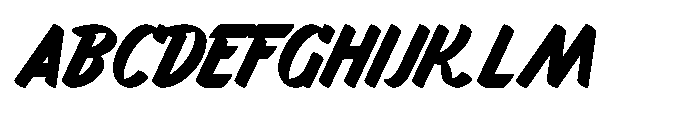 Markflat Extra Bold Italic Font UPPERCASE