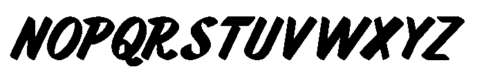 Markflat Extra Bold Italic Font UPPERCASE