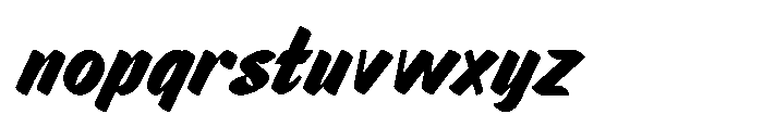 Markflat Extra Bold Italic Font LOWERCASE