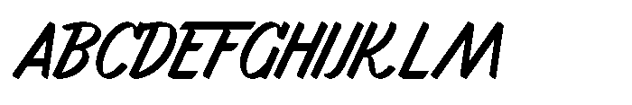 Markflat Medium Italic Font UPPERCASE
