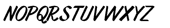 Markflat Medium Italic Font UPPERCASE