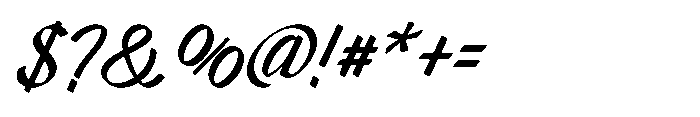 Markflat Regular Italic Font OTHER CHARS