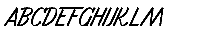 Markflat Regular Italic Font UPPERCASE