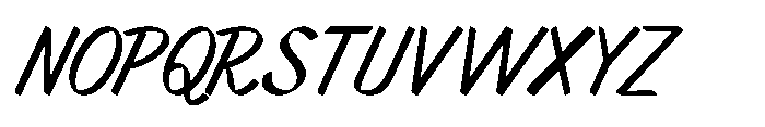 Markflat Regular Italic Font UPPERCASE