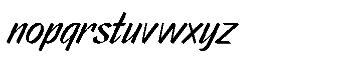 Markflat Regular Italic Font LOWERCASE
