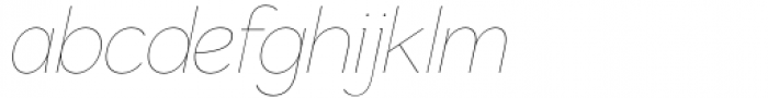 Markisa Thin Italic Font LOWERCASE