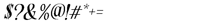 Markstyle Slant Regular Font OTHER CHARS