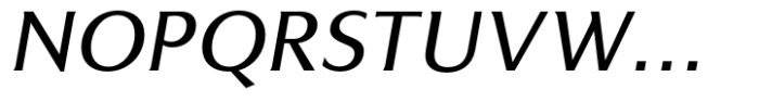 MarkusLow Normal Oblique Font UPPERCASE