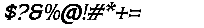 Markvise Oblique Font OTHER CHARS