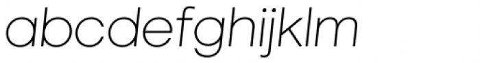 Marlin Geo Slant Extra Light Font LOWERCASE