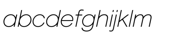 Marlin Sans SQ Extra Light Italic Font LOWERCASE
