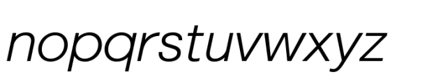 Marlin Sans SQ Light Italic Font LOWERCASE