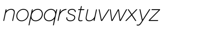 Marlin Soft SQ Extra Light Italic Font LOWERCASE