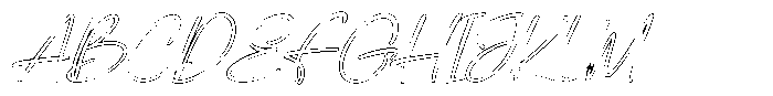 Marlinah Beauty Italic Outline Font UPPERCASE