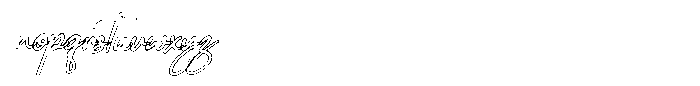 Marlinah Beauty Italic Outline Font LOWERCASE