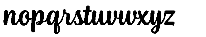 Marline Slant Font LOWERCASE