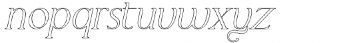 Marlyn Alt Light Outline Italic Font LOWERCASE