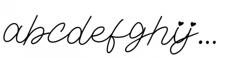 Marnilla Signature Regular Font LOWERCASE