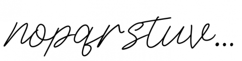 Marnilla Signature Regular Font LOWERCASE