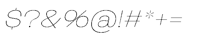 Marolupida Thin Italic Font OTHER CHARS