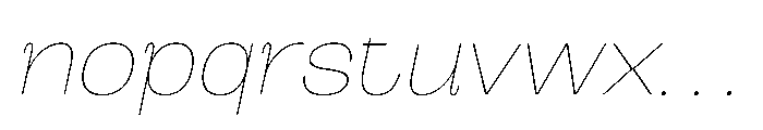 Marolupida Thin Italic Font LOWERCASE