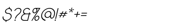 Martaka Light Italic Font OTHER CHARS