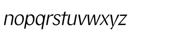 Marti Sans Extralight Slant Font LOWERCASE