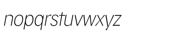 Marti Sans Thin Slant Font LOWERCASE
