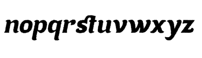 Marvis Italic Rough Font LOWERCASE