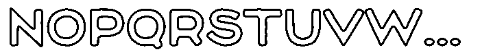 Maryson Print Maryson Outline Bold Font LOWERCASE
