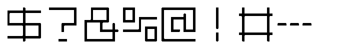 Mashikaku Regular Font OTHER CHARS