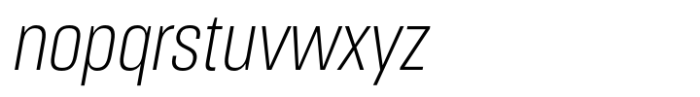 Masifa Condensed Light Italic Font LOWERCASE