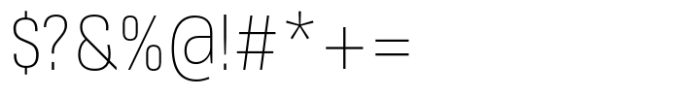 Masifa Narrow Extra Light Font OTHER CHARS