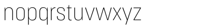 Masifa Narrow Extra Light Font LOWERCASE