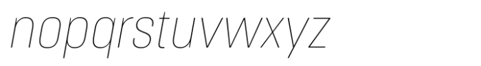 Masifa Narrow Thin Italic Font LOWERCASE