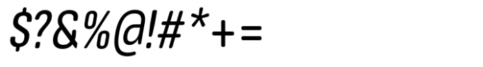 Masifa Rounded Condensed Regular Italic Font OTHER CHARS