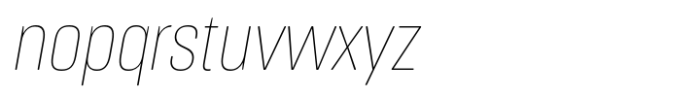Masifa Rounded Condensed Thin Italic Font LOWERCASE