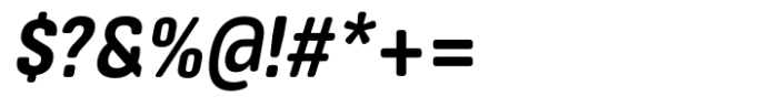 Masifa Rounded Narrow Bold Italic Font OTHER CHARS