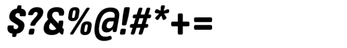 Masifa Rounded Narrow Extra Bold Italic Font OTHER CHARS