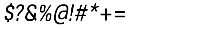 Masifa Rounded Narrow Regular Italic Font OTHER CHARS