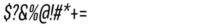 Masifa Rounded Ultra Condensed Regular Italic Font OTHER CHARS