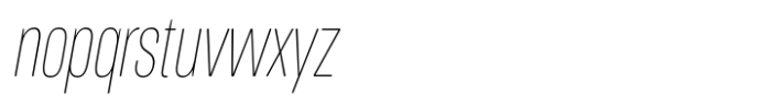 Masifa Rounded Ultra Condensed Thin Italic Font LOWERCASE