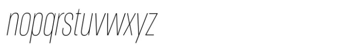 Masifa Ultra Condensed Thin Italic Font LOWERCASE