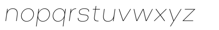 Masiva Thin Italic Font LOWERCASE