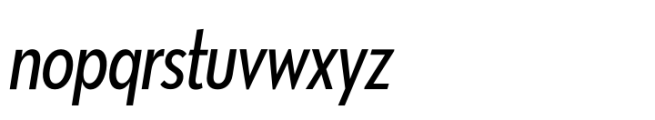 Masserini Medium Condensed Oblique Font LOWERCASE