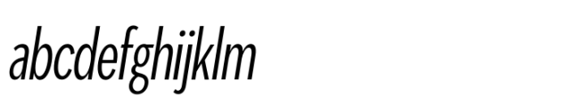 Masserini Regular XCondensed Oblique Font LOWERCASE