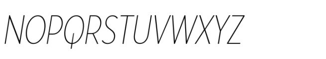 Masserini XLight Condensed Oblique Font UPPERCASE